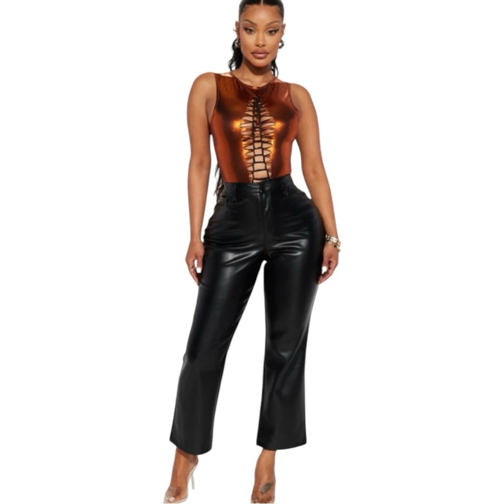 CI SONO PU LEATHER JEAN PANTS Size XL